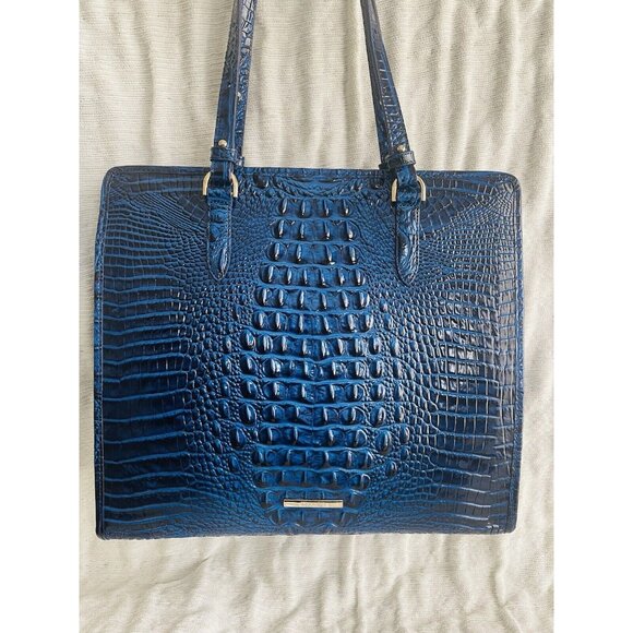 NWT Brahmin Melbourne Collection Tia Tote Bag - Sapphire - Picture 3 of 9